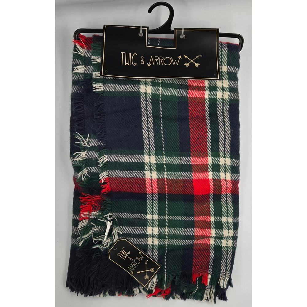Twig & Arrow Plaid Blanket Wrap Scarf NEW